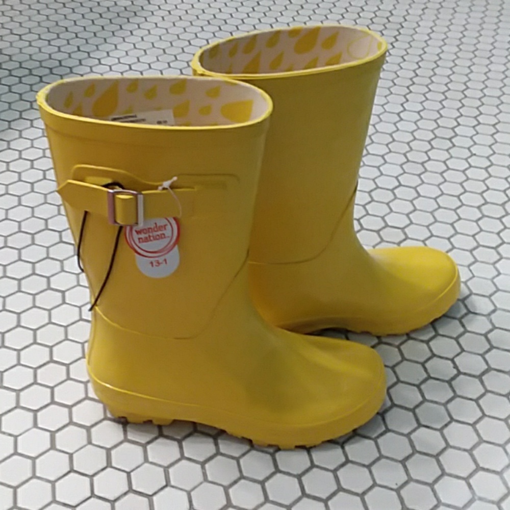 Kids yellow waterproof rainboot